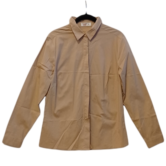 Castro Men's Button Down Shirt Beige Size S/M - Picture 1 of 7